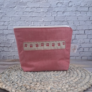 Kulturbeutel, Kosmetiktasche, Dänemark, rot, Dänische Wimpelkette