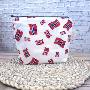 Kulturbeutel Norwegen, Kosmetiktasche Norwegische Flagge,