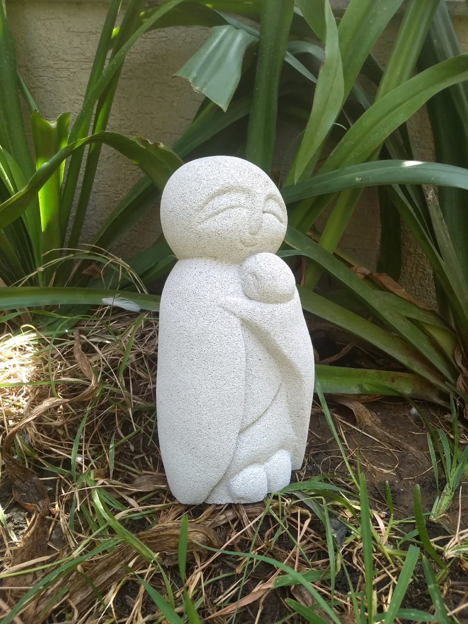 Jizo Statue Jizo statue holding baby Garden Art Garden Etsy