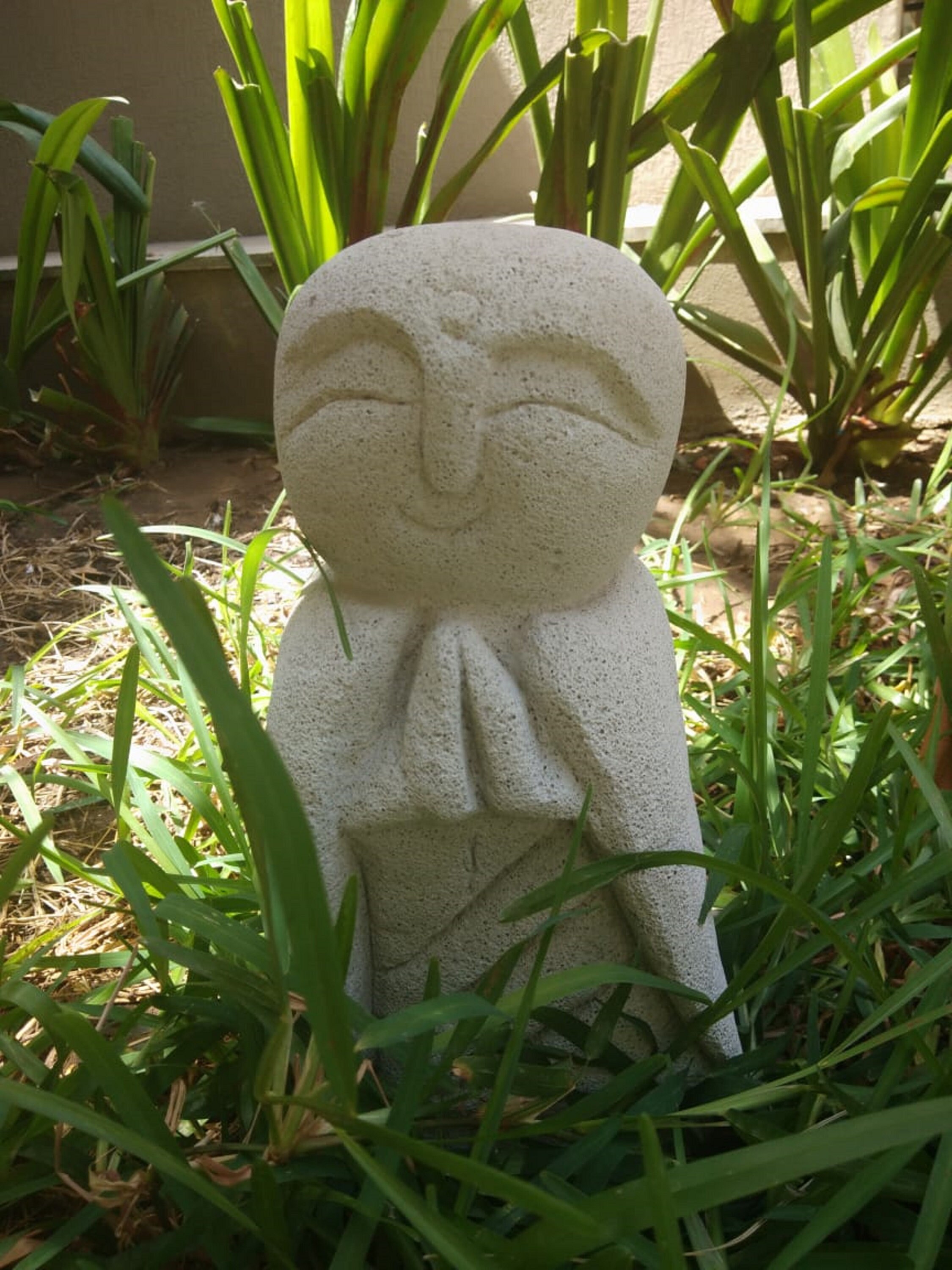 Jizo Statue Praying Jizo statue Garden Art Garden Décor Etsy