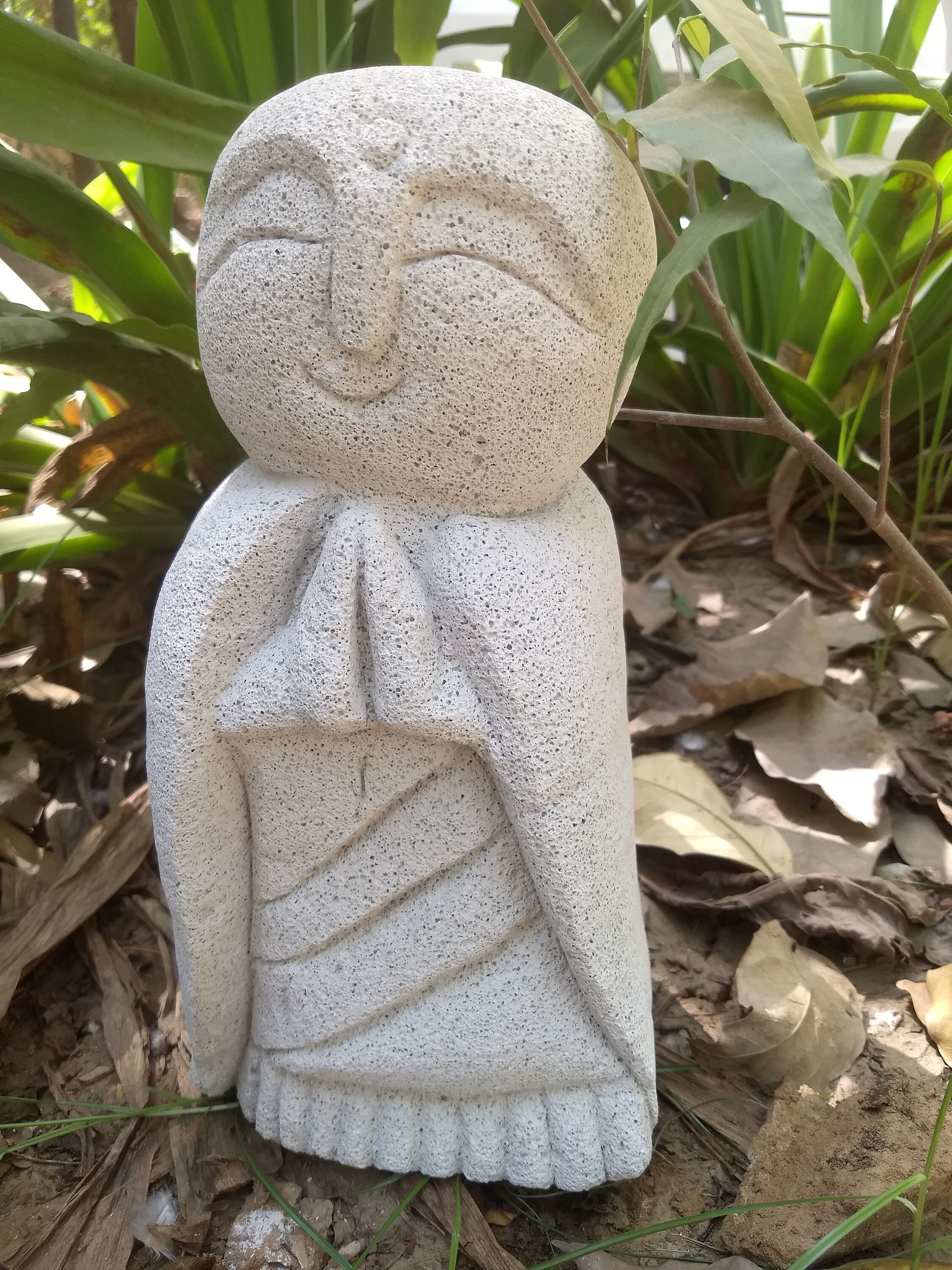 Jizo Statue Praying Jizo statue Garden Art Garden Décor Etsy