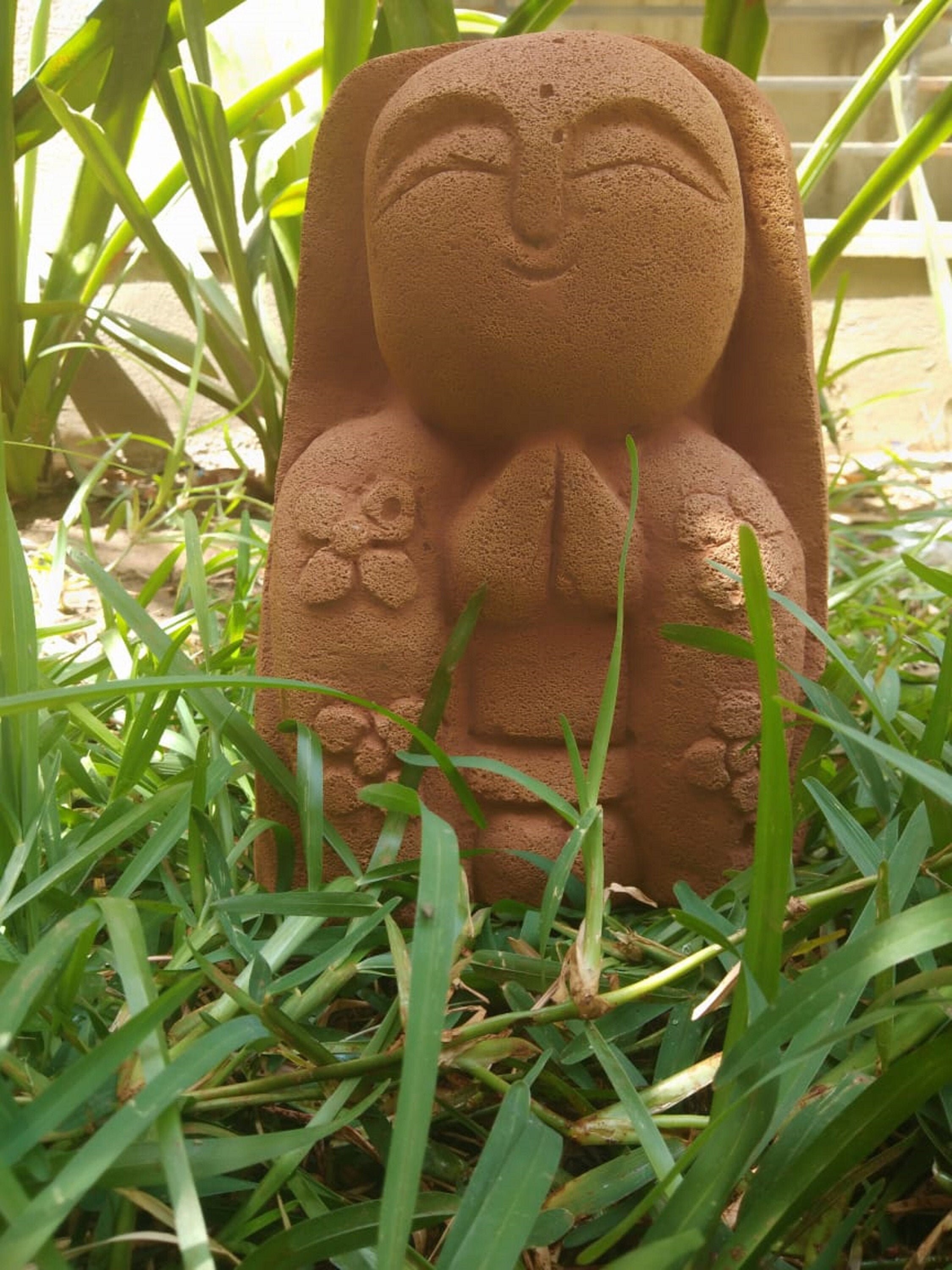 Jizo Statue Praying Jizo statue Garden Art Garden Décor Etsy