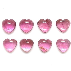 Baby Pink Tourmaline,Tourmaline Heart,Tourmaline Cabochon,Pink Tourmaline,Loose Gemstone,Jewelry,Heart Shape,5.50x6mmto6x6mm,8Pcs,5.45Carats
