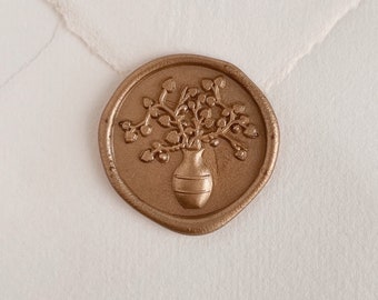 Flower Wax Seal Sticker | Wedding Invitation Wax Seal Stickers