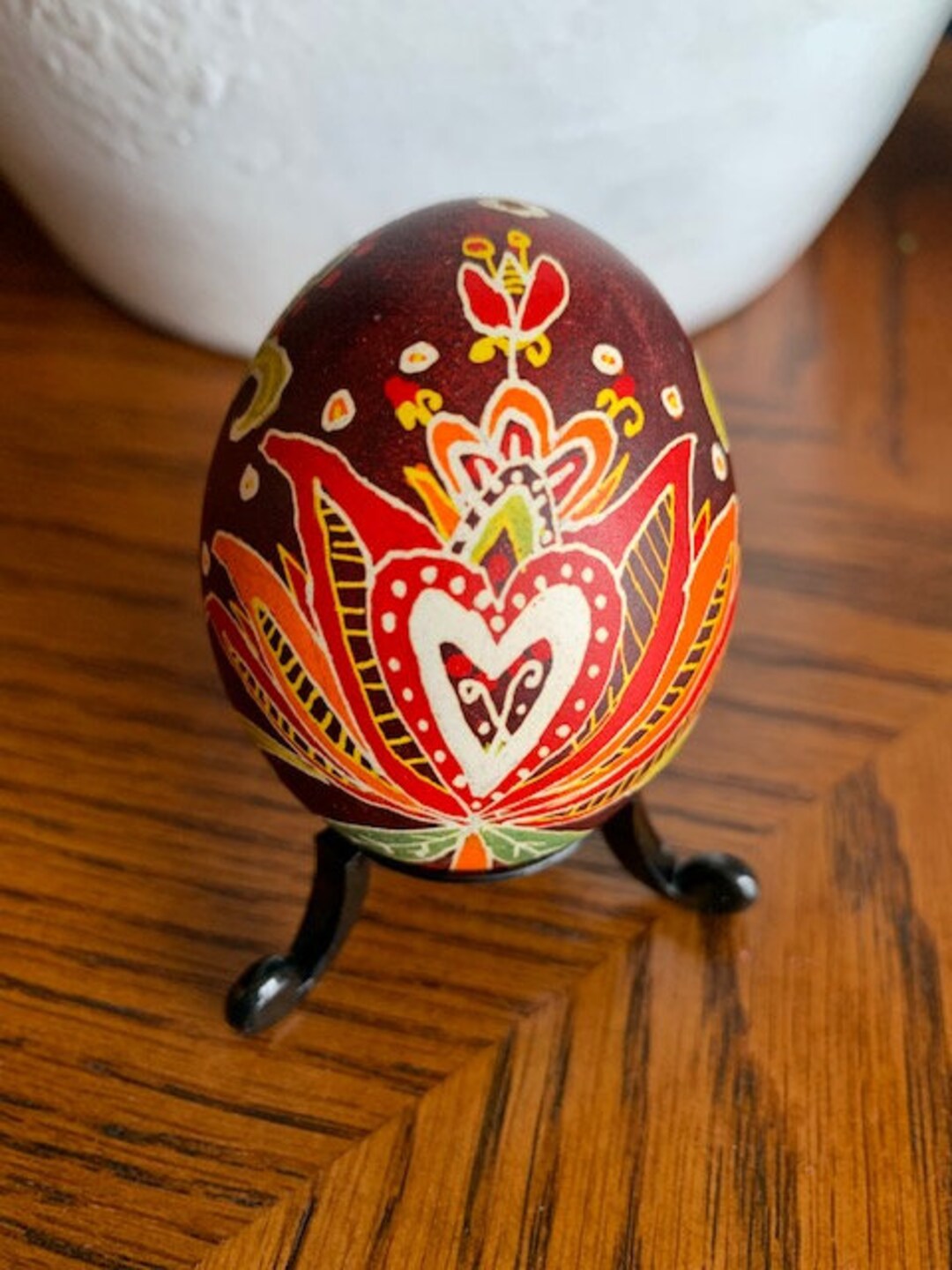 Ukrainian Pysanky Floral Egg - Etsy
