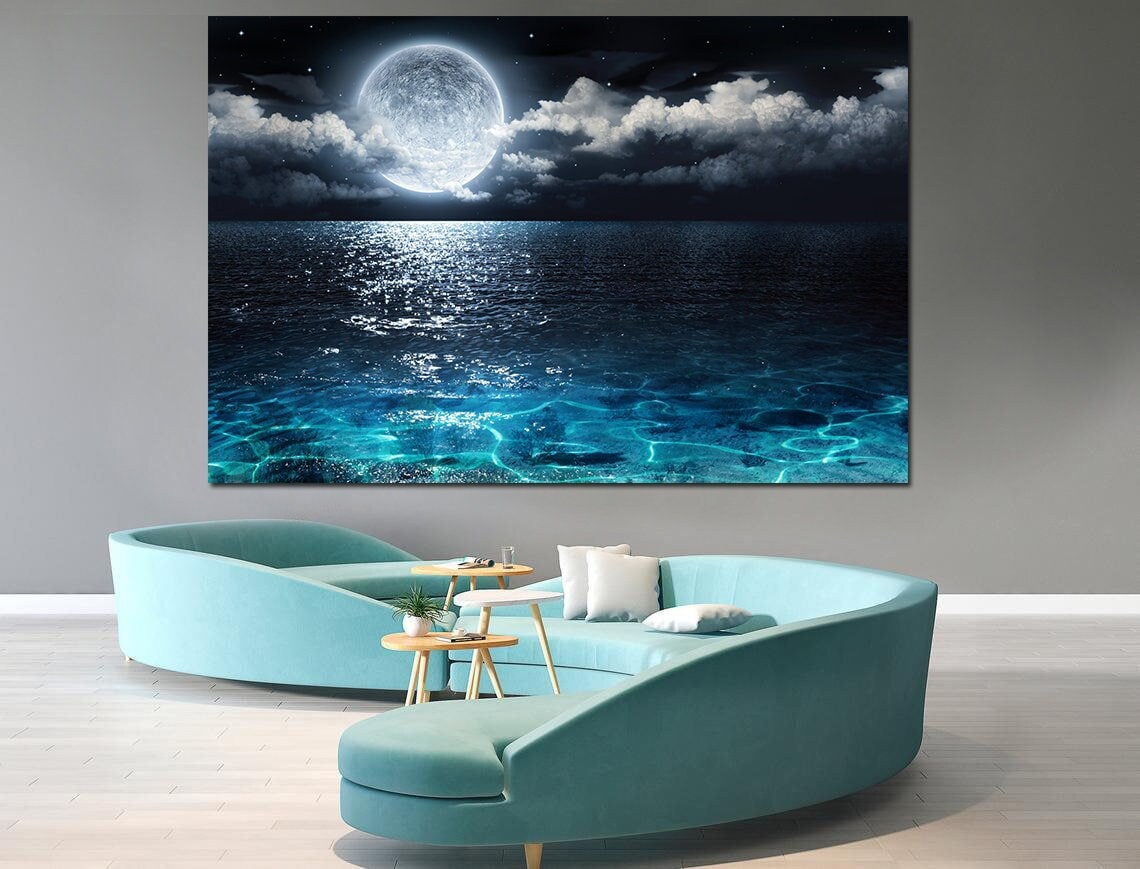 Canvas Painting View Mountain Fog Wall Art HD Printing Abstract Round  Poster Home Decorative Modern Living Room Modular Pictures