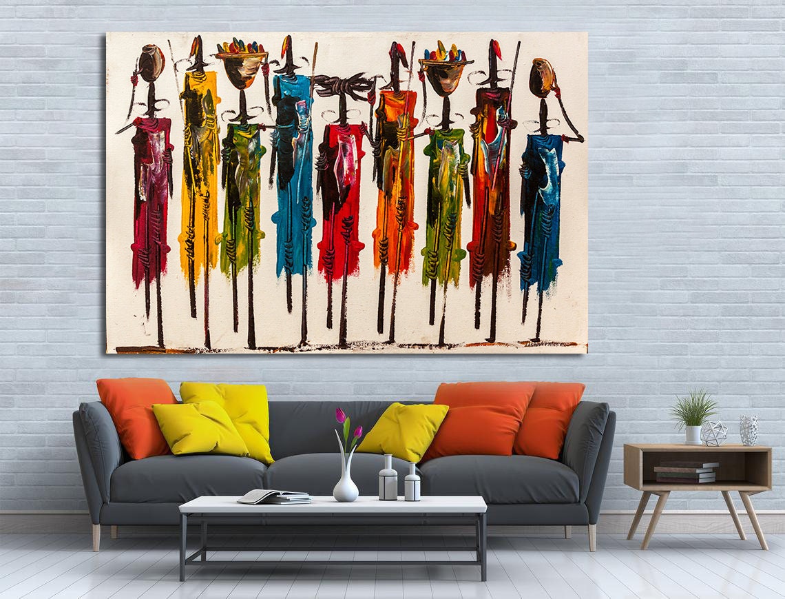 Modern african art African women canvas Masai canvas print Etsy