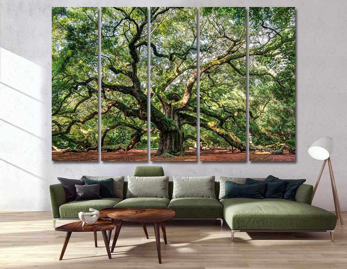 Angel Oak Canvas Art Nature Print Old Tree Wall Art Nature Etsy UK
