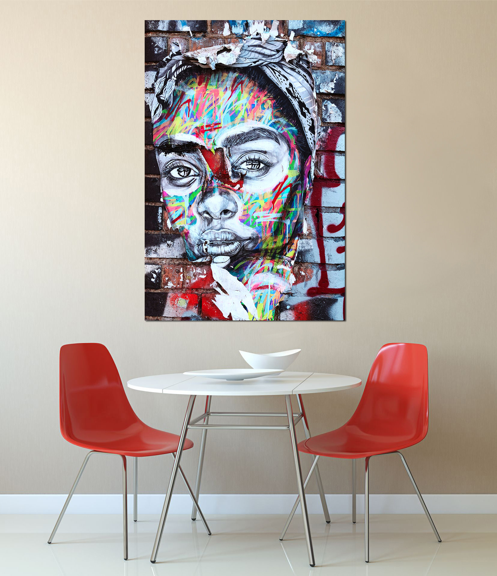 African Girl Canvas Graffiti Wall Art African American Art Etsy