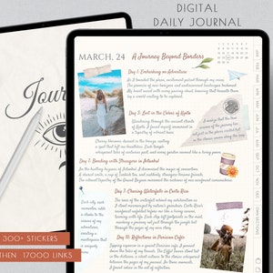 Daily digital journal |  Notebook digital |  Digital journal |  Digital journal for Goodnotes, Notability, etc |  Digital planner