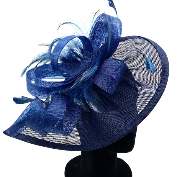 Large Feather Fascinator Aliceband / Clip Weddings Races Royal Ascot Hair Piece