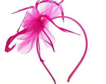 Ladies Swirl Feather Aliceband Fascinator, Weddings, Races, Royal Ascot