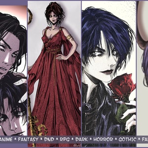 Custom anime character commission, original character anime style (manga, anime, D&D, OC, fantasy, WH40, FFXVI, fanart, NSFW, yaoi, vtuber)