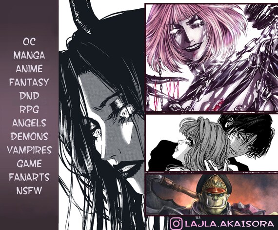 Custom OC Dnd Manga Anime Fantasy Game Fanart - Etsy Custom OC Dnd Manga Anime Fantasy Game Fanart - Etsy