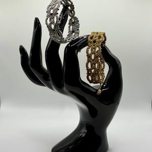 Keltisches Armband/Keltisches Armband/Mikromakramee, Manschette/Gold/Silber/breites Armband/Keltisch/Gothic/Armband/Makramee/ideales Geschenk, Armband/Schmuck