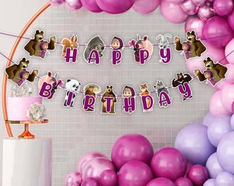 Maasa Happy Birthday Banner Decoration | Personalized Party Backdrop for Celebrations, Festive Decor & Joyful Gatherings