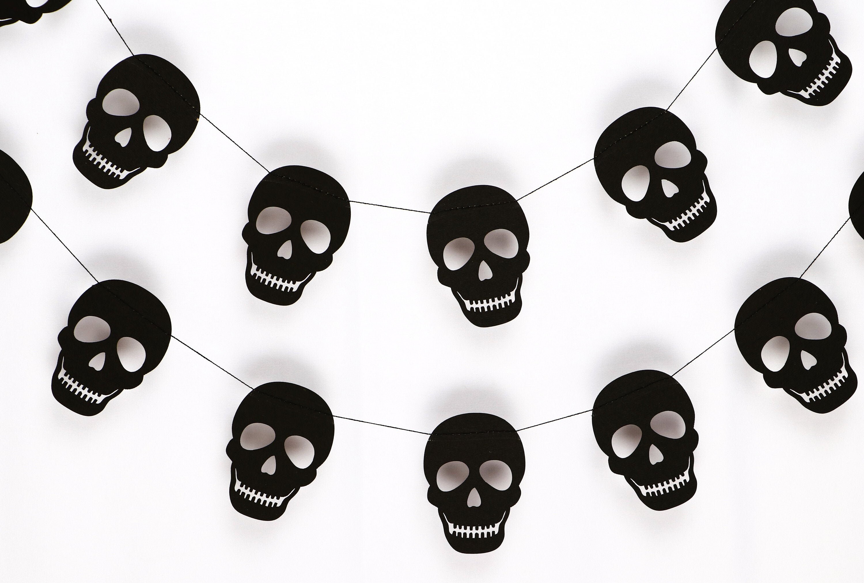 Black Skull Birthday Decorations Etsy