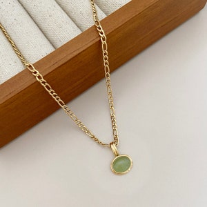 Emerald Green Pendant Necklace • 18k Gold Filled Gemstone Necklace  • Birthstone Jewellery • Gift For Her