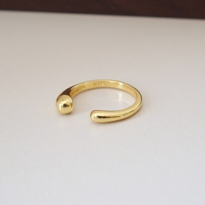 Gold Dainty Slim Open Ring  • Danity Gold Ring • Minimal Statement Ring • Gift For Her