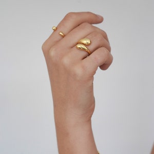 Gold Bold Chunky Open Ring   • Statement Chunky Ring • Thick Minimal Ring  •  Gift For Her