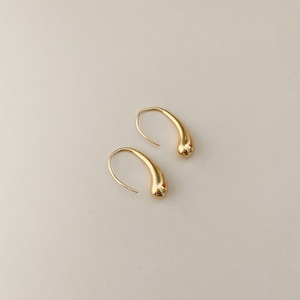 Small Gold Waterdrop Earrings • Gold Minimal Earrings  • Thick Gold Drop Earrings •  Gift For Her