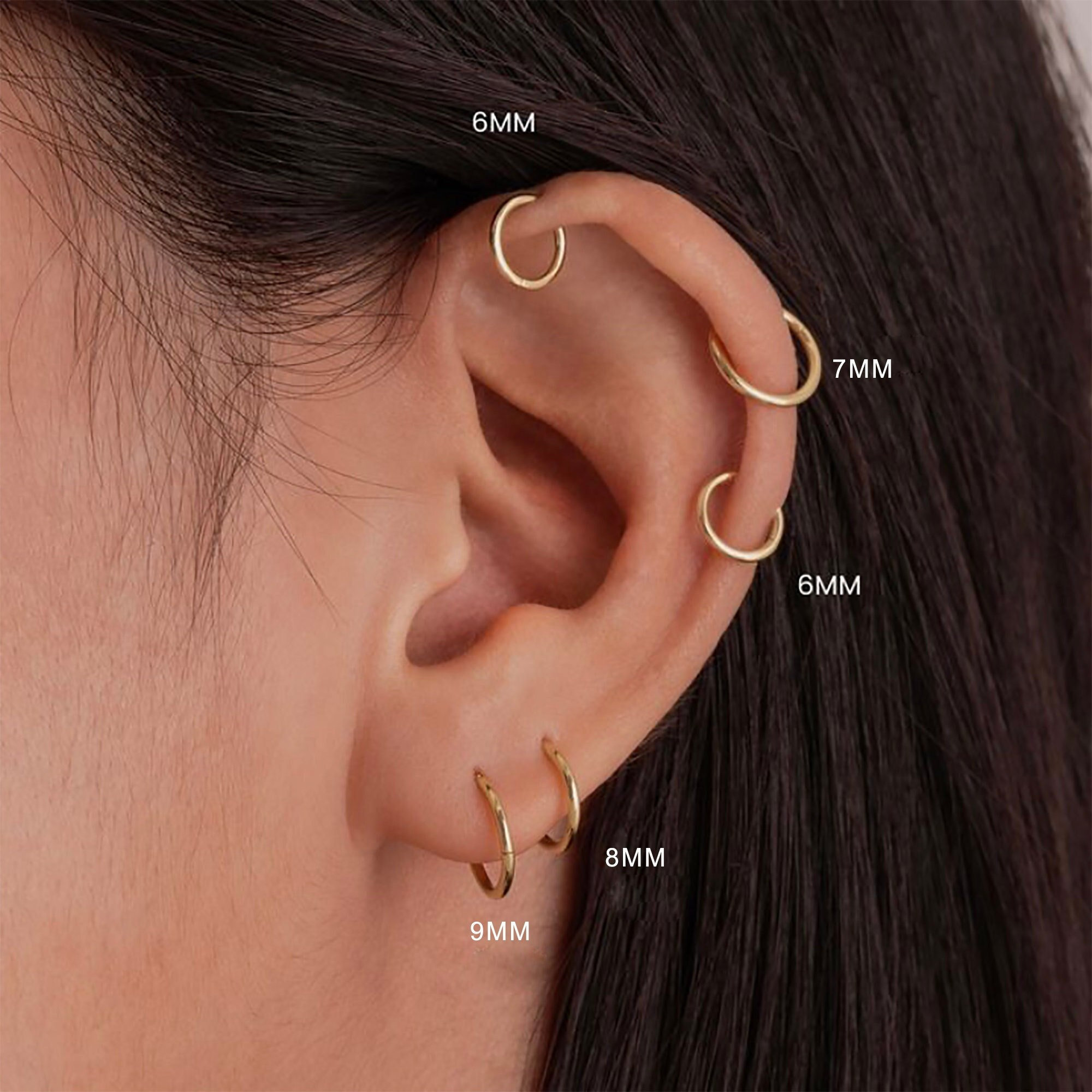 zwak Bij zonsopgang Lauw Helix Earring 8mm - Etsy UK