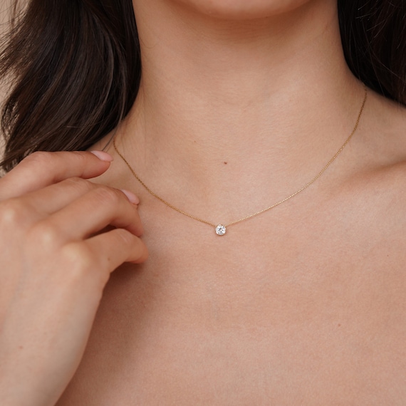 Dainty cubic zirconia necklace deals