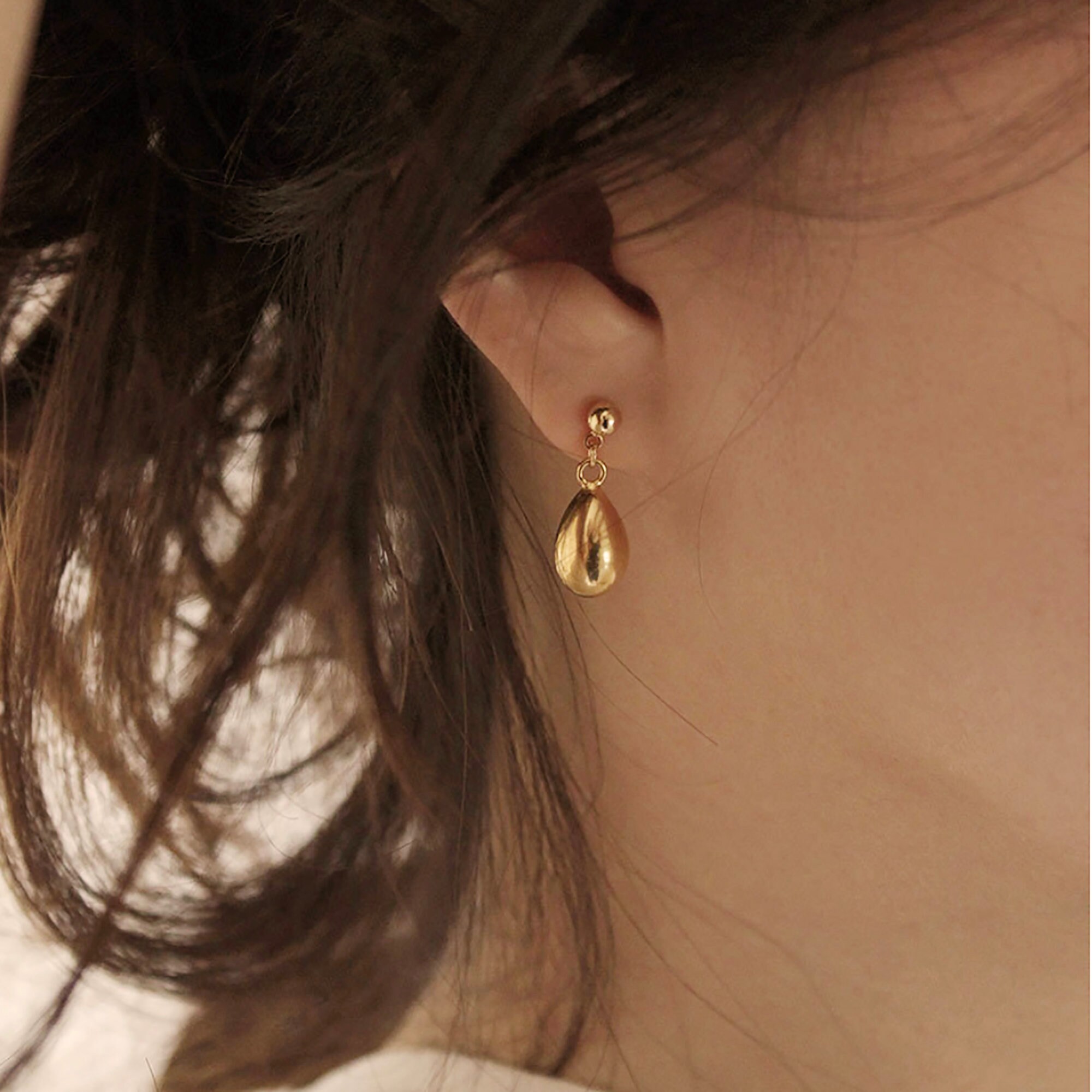 Gold Waterdrop Earrings UK Gold Dainty Dangle Earrings Etsy UK