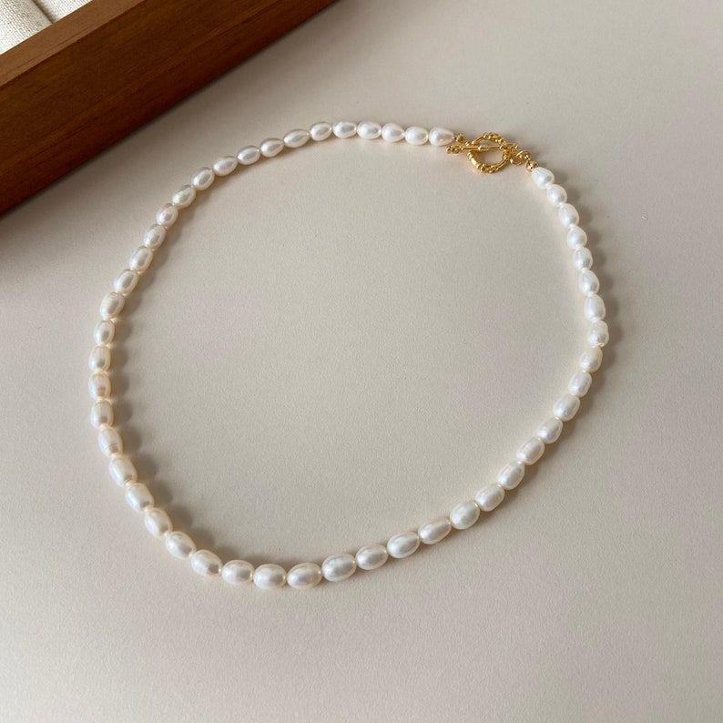 Genuine Pearl Necklace UK • Freshwater Baroque AAAA Pearl • Bridal Seed Pearl Choker • Gift For Her 