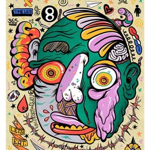 Z is for ZOMBIE 01 // artist giclee print / cold press paper / portrait / horror / monster