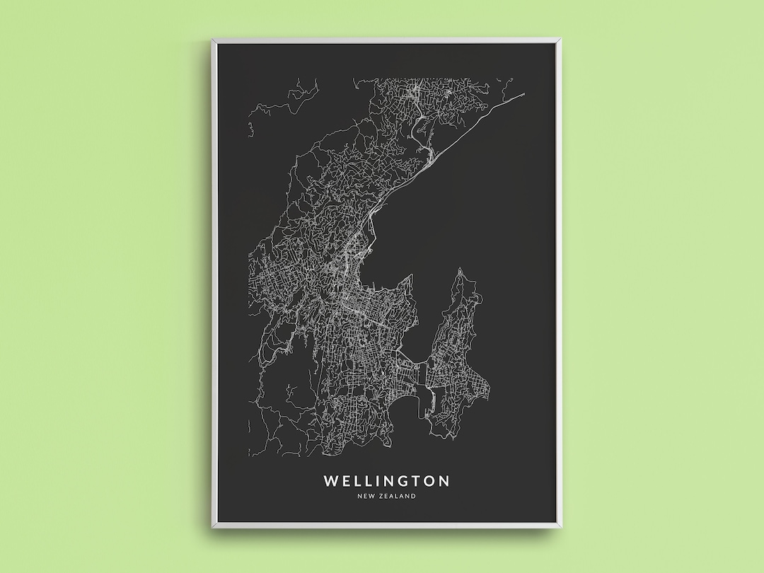 Wellington Map, Wellington Poster, Wellington Print, Wellington Travel