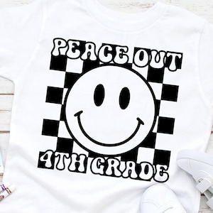 Peace Out 4e leerjaar SVG - graad 4 afstuderen - direct downloaden - Cricut-bestand - So Long vierde leerjaar - laatste schooldag - einde school