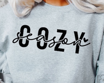 Cozy Season SVG - Cricut File - Instant Download - Fall Clipart - Winter Design - Christmas SVG - Fall SVG Silhouette - Sweater Weather svg