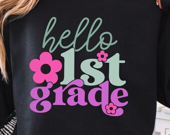 1年生の皆さん、こんにちは SVG PNG - 新学期初日 - 1年生の先生 - 1年生の生活 - Cricut ファイル
