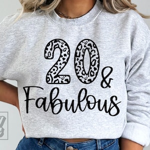 20º aniversário SVG - Animal Print Birthday - Leopard Print - Cricut Cut File - Olá vinte - Twenty Birthday Queen - Olá 20 Birthday Girl