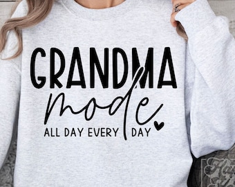 Modo abuela SVG todo el día todos los días - Camisa de abuela SVG - Abuela SVG - Descarga digital - Vida de abuela PNG - Día de la Madre SVG Soy esa abuela