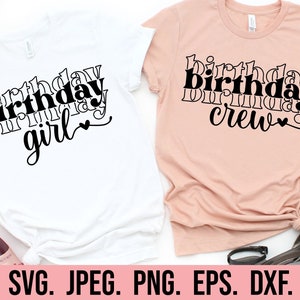 Birthday Girl SVG - Birthday Crew SVG - 30th Birthday - 40th Birthday - Digital Download - Hello 30 - Thirty Squad - Happy Birthday Squad