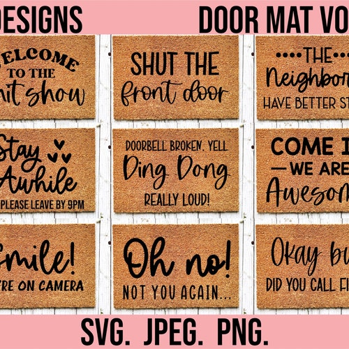 Funny Door Hanger SVG Bundle Mat Svg Family Svg Etsy Canada