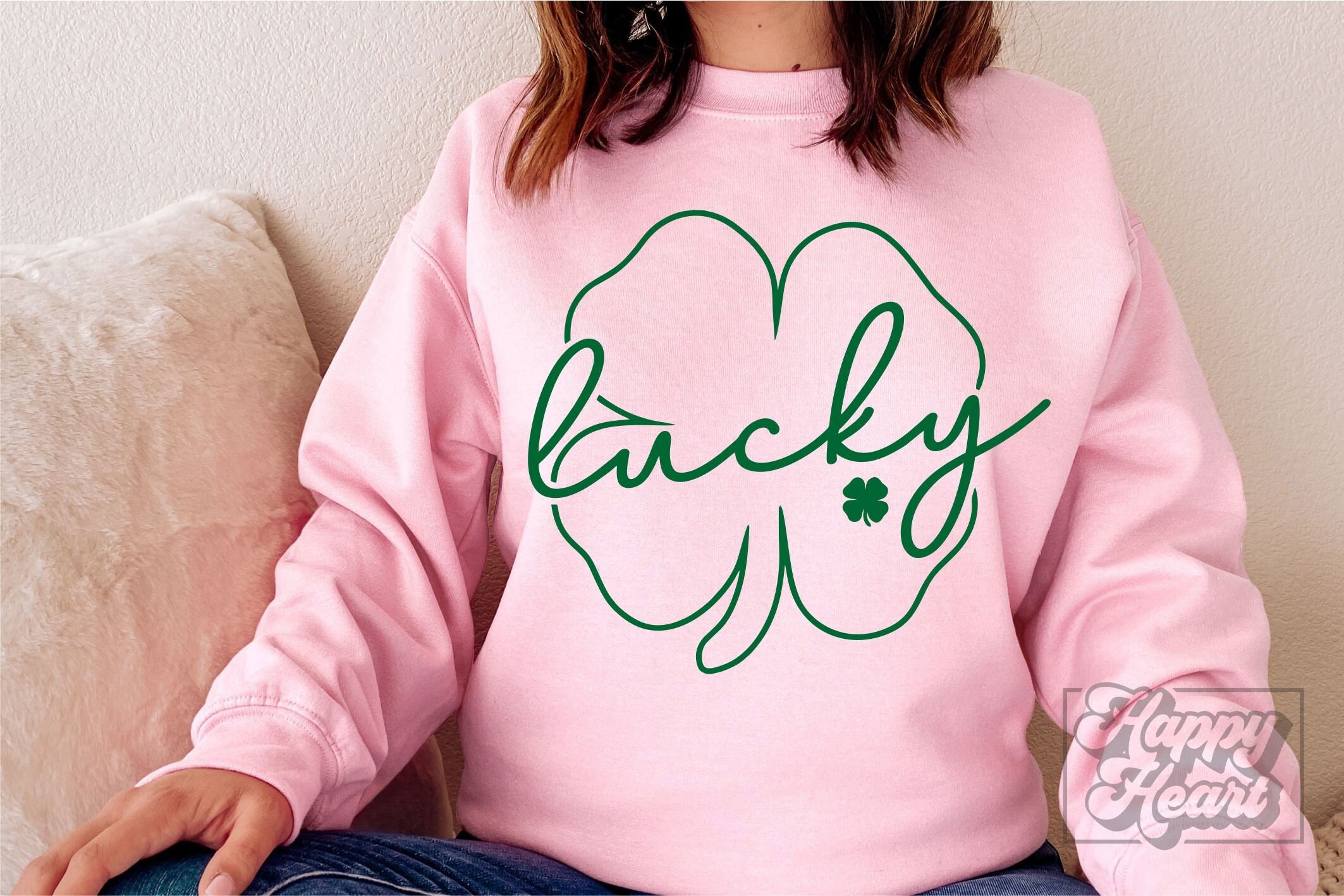 Lucky SVG Varsity - St Patrick's Day Clipart - Shamrock svg - Irish Digital Download - Cricut Cut File - Klee SVG - Happy Go Lucky