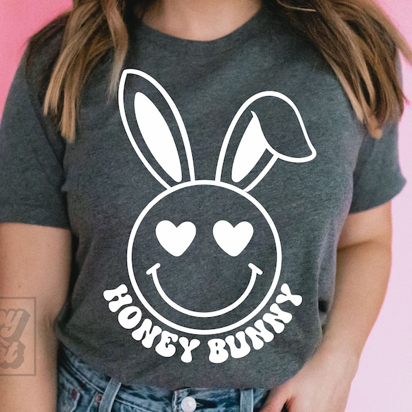 Honey Bunny SVG PNG - Easter Bunny SVG - Instant Download Cricut - Easter Clipart - Retro Easter Shirt - Easter Decor - Easter Bunny svg