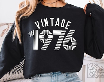 Vintage 1976 Original SVG PNG - Fifty - 50th Birthday Girl - Retro Hello 50 Birthday Crew Shirt - Limited Edition - Cricut Cut File