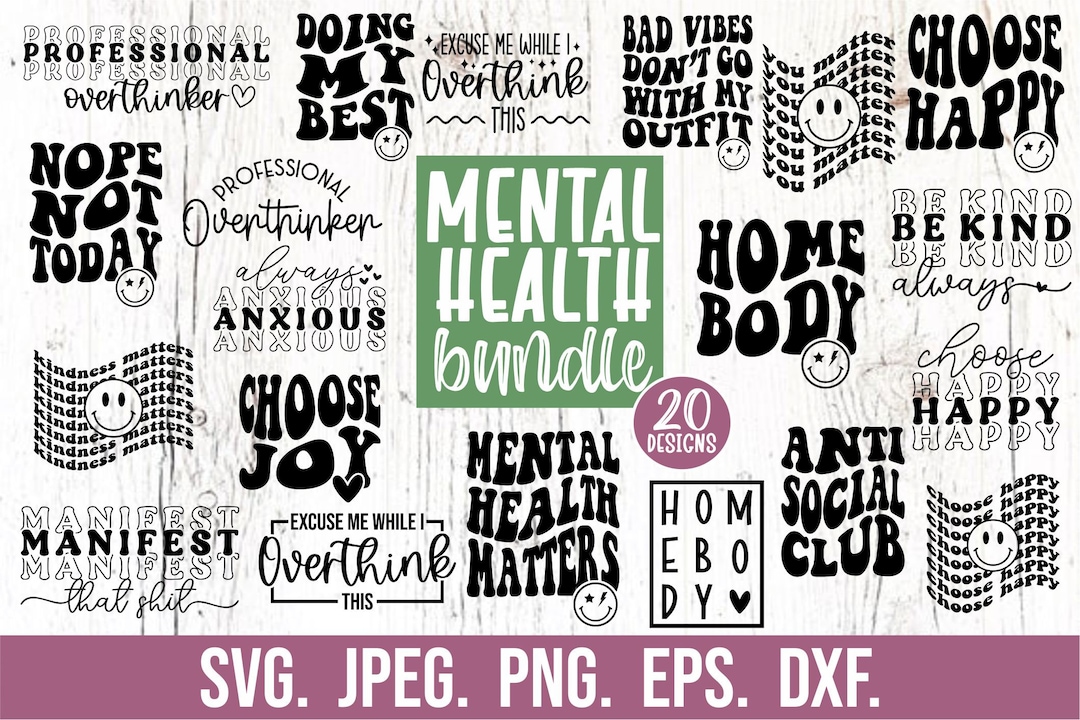 Mental Health SVG Bundle - Homebody SVG - Introvert SVG - Cricut Cut ...