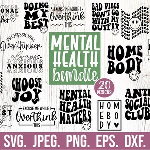 Mental Health SVG Bundle - Homebody SVG - Introvert SVG - Cricut Cut ...