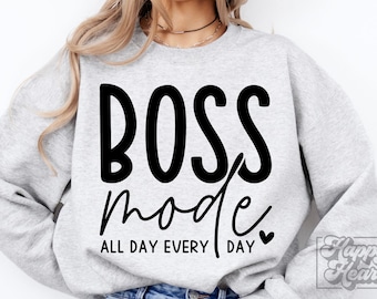 Boss Mode SVG PNG - Boss Babe SVG - Mom Shirt  - Mom Life - Mama svg - Cricut Digital Download - Boss Mom - Boss Lady - Small Business Owner