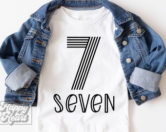 7th Birthday SVG - Seventh Birthday Shirt PNG - Instant Download Cricut File - 7th Birthday Boy svg - Seven Birthday Clipart Groovy Birthday