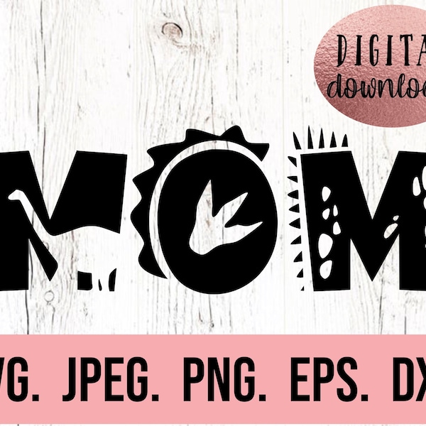 Mama Saur Svg - T-Rex Mommy Shirt Design - Dinosaur Birthday - Mama Saurus svg - Digital Download - Dinosaur Clipart - Mom Dino Birthday SVG