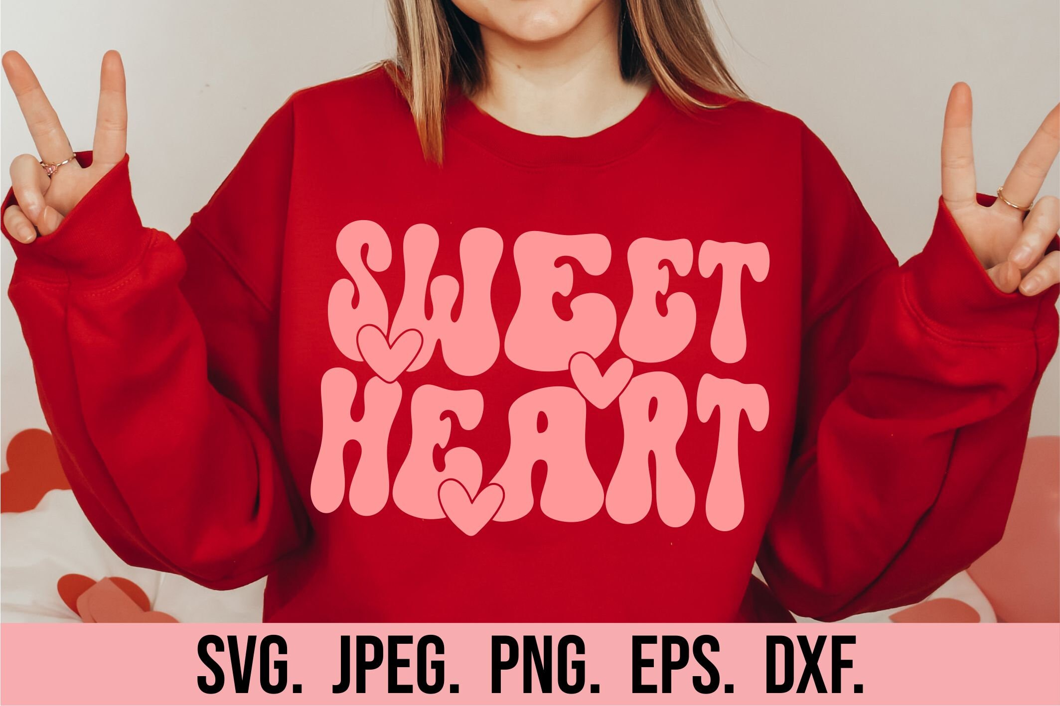 Sweet Heart SVG Retro - Instant Download - Cricut Cut File - Silhouette ...