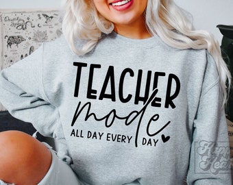 Teacher Mode SVG - Digital Download - Cricut File - Best Teacher Life - School Teacher Gift PNG - Funny Teacher Quote SVG - Made To Teach