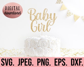 Baby Girl Cake Topper SVG - Coming Soon - New Baby Cupcake Topper - Cricut File - Instant Download - Baby Shower Cake Topper - It's A Girl
