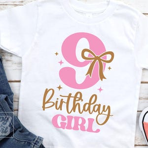9th Birthday Girl Bow PNG SVG - Cloud Nine svg - Ninth Birthday SVG - Digital Download - Birthday Girl Design - Cricut Cut File Hello 9